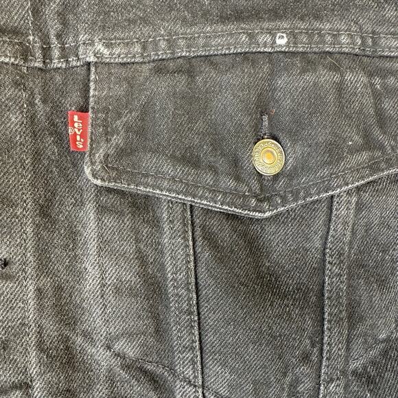 Vintage Levi’s 70598-4159 Black Type 3 Denim Jean Jacket Large RARE Big Patch - Picture 4 of 7